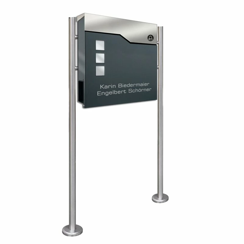 Standbriefkasten Mit FUNKKLINGEL ANTHRAZIT Postkasten Briefkasten Leonie 1 Standbriefkasten Mit FUNKKLINGEL ANTHRAZIT Postkasten Briefkasten Leonie