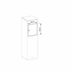 Standbriefkasten Paketkasten Postbox Paketbox Weiß RAL 9016 -Türschilder aus Edelstahl Geschäft standbriefkasten paketkasten postbox paketbox weiss ral 90165