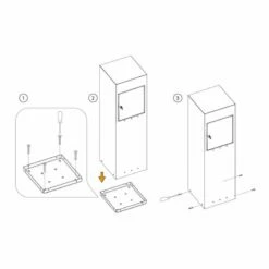Standbriefkasten Paketkasten Postbox Paketbox Weiß RAL 9016 -Türschilder aus Edelstahl Geschäft standbriefkasten paketkasten postbox paketbox weiss ral 90166