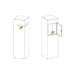 Standbriefkasten Paketkasten Postbox Paketbox Weiß RAL 9016 -Türschilder aus Edelstahl Geschäft standbriefkasten paketkasten postbox paketbox weiss ral 90167