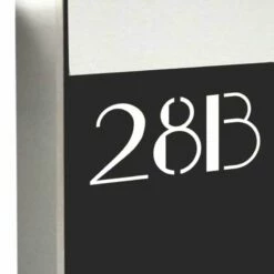 Standbriefkasten Schwarz Mit Lasercut Frontblende Beschriftung Postkasten Jonny -Türschilder aus Edelstahl Geschäft standbriefkasten schwarz mit lasercut frontblende beschriftung postkasten jonny3