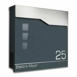 Standbriefkasten ZENITH In ANTHRAZIT GRAU RAL 7016 Mit Beschriftung -Türschilder aus Edelstahl Geschäft standbriefkasten zenith in anthrazit grau ral 7016 mit beschriftung6