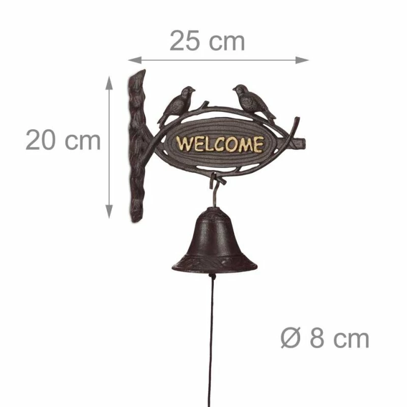 Türglocke Gusseisen WELCOME 2 Türglocke Gusseisen WELCOME – Bild 2