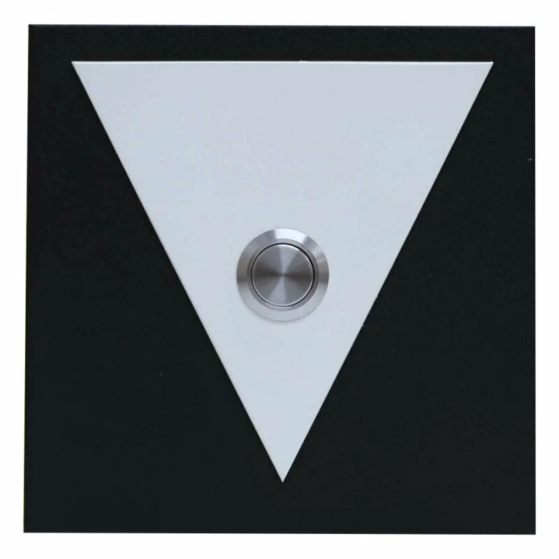 Türklingel 120x120mm Pulverbeschichtet Schwarz Weiß 1 Türklingel 120x120mm Pulverbeschichtet Schwarz Weiß