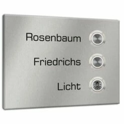 Türklingel 140x110mm Zweifamilien Mit Lichttaster