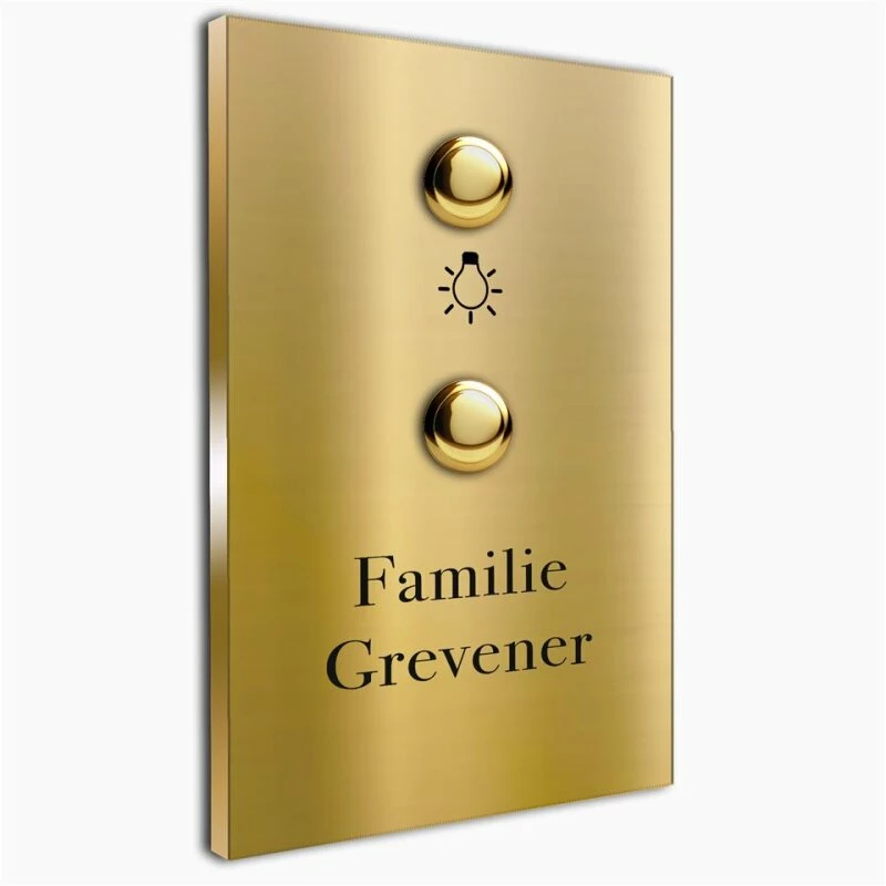 Türklingel Aus Messing 110x160mm 4mm Stärke Mit Lichttaster 1 Türklingel Aus Messing 110x160mm 4mm Stärke Mit Lichttaster