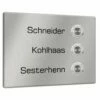 Türklingel Dreifamilien 140x110mm Edelstahl