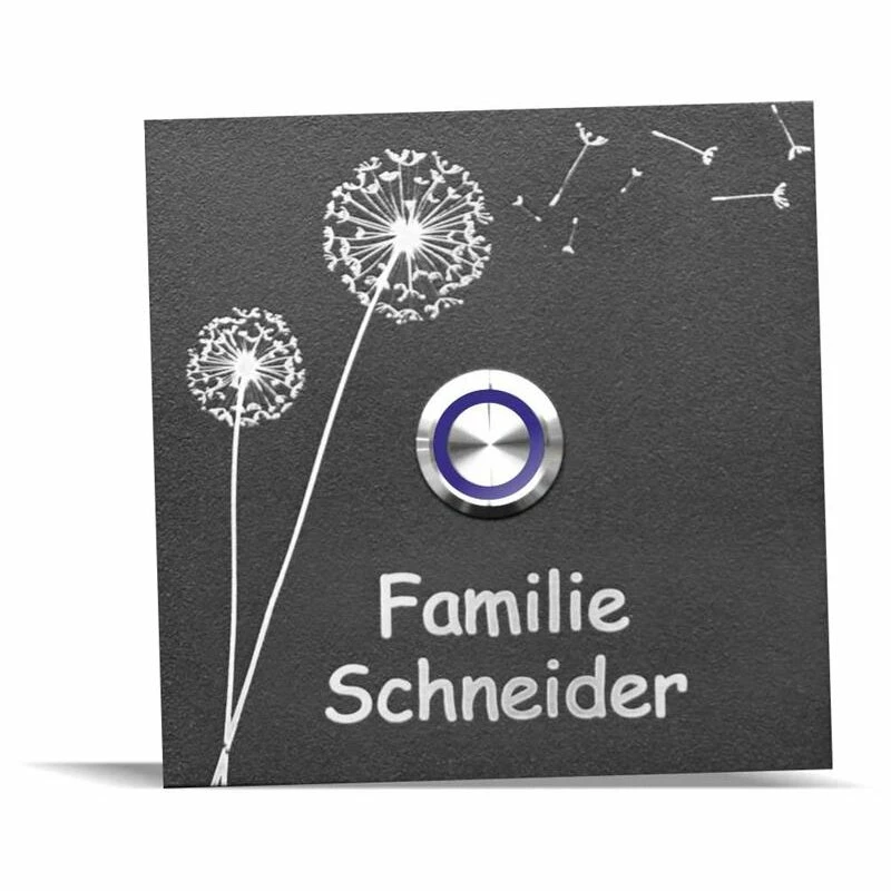 Türklingel Edelstahl 100x100mm Pulverbeschichtet Anthrazit 1 Türklingel Edelstahl 100x100mm Pulverbeschichtet Anthrazit