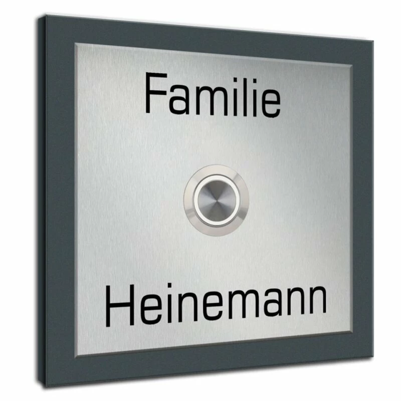 Türklingel Edelstahl 100x100mm Türklingelschild In Verschiedenen Farbtönen 1 Türklingel Edelstahl 100x100mm Türklingelschild In Verschiedenen Farbtönen
