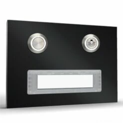 Türklingel Edelstahl 100x70mm Mit Beschriftungsfeld + Lichttaster -Türschilder aus Edelstahl Geschäft tuerklingel edelstahl 100x70mm mit beschriftungsfeld lichttaster3