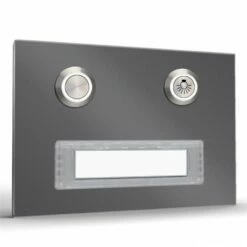 Türklingel Edelstahl 100x70mm Mit Beschriftungsfeld + Lichttaster -Türschilder aus Edelstahl Geschäft tuerklingel edelstahl 100x70mm mit beschriftungsfeld lichttaster4