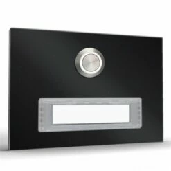 Türklingel Edelstahl 100x70mm Mit Beschriftungsfeld -Türschilder aus Edelstahl Geschäft tuerklingel edelstahl 100x70mm mit beschriftungsfeld3