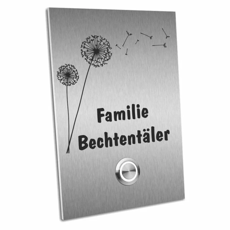 Türklingel Edelstahl 110x160mm Klingelschild Klingelplatte 1 Türklingel Edelstahl 110x160mm Klingelschild Klingelplatte