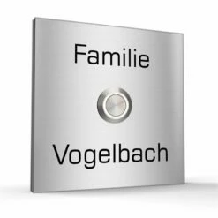 Türklingel Edelstahl 120x120mm Klingelschild Design Klingelplatte