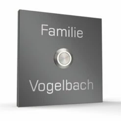 Türklingel Edelstahl 120x120mm Klingelschild Design Klingelplatte -Türschilder aus Edelstahl Geschäft tuerklingel edelstahl 120x120mm klingelschild design klingelplatte4