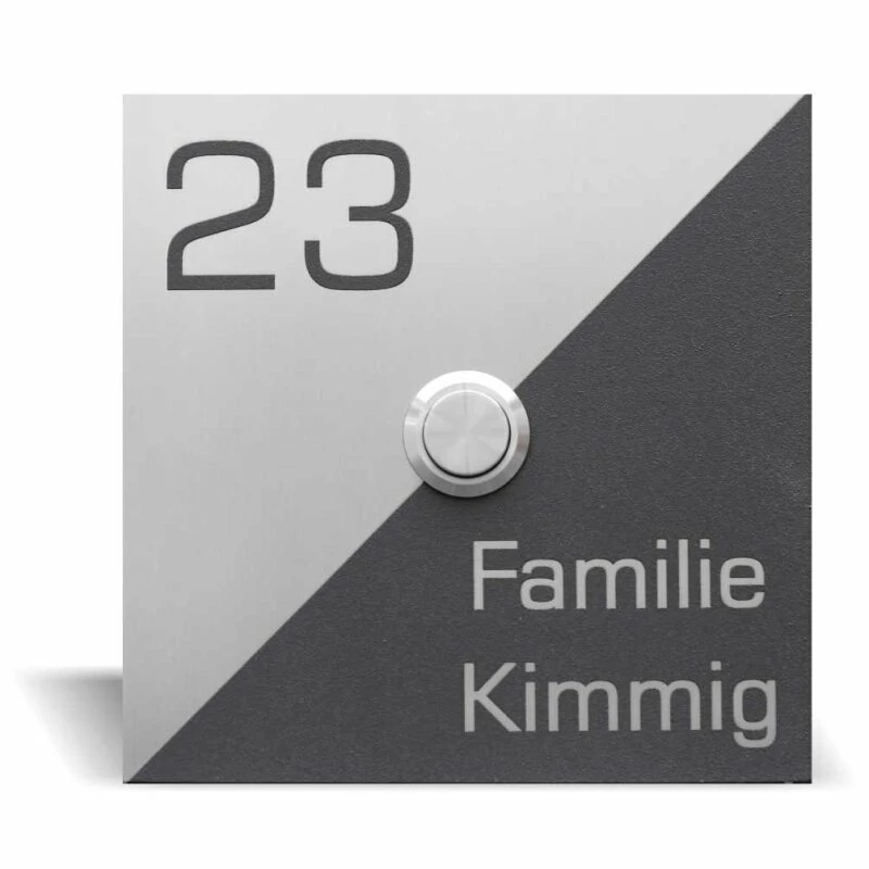 Türklingel Edelstahl 120x120mm Pulverbeschichtet 1 Türklingel Edelstahl 120x120mm Pulverbeschichtet