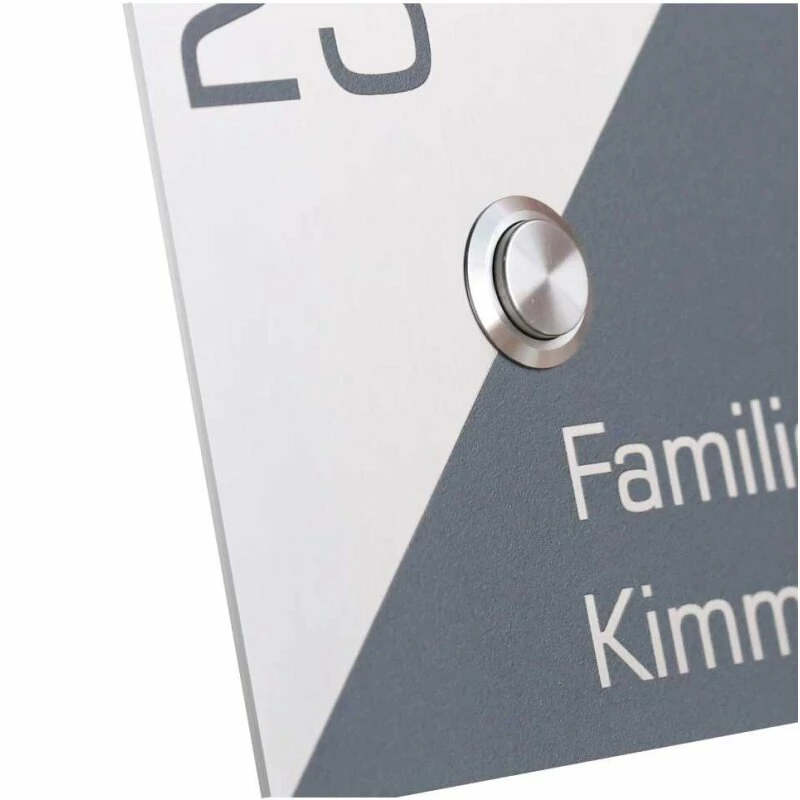 Türklingel Edelstahl 120x120mm Pulverbeschichtet 2 Türklingel Edelstahl 120x120mm Pulverbeschichtet – Bild 2