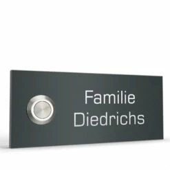 Türklingel Edelstahl 120x50mm Klingelschild -Türschilder aus Edelstahl Geschäft tuerklingel edelstahl 120x50mm klingelschild2