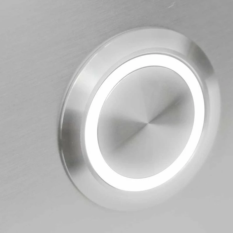 Türklingel Edelstahl 60x60mm Mit 35mm LED Taster 2 Türklingel Edelstahl 60x60mm Mit 35mm LED Taster – Bild 2