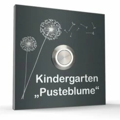 Türklingel Edelstahl 80x80mm Design Klingelplatte Klingelschild Pusti -Türschilder aus Edelstahl Geschäft tuerklingel edelstahl 80x80mm design klingelplatte klingelschild pusti2