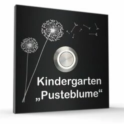 Türklingel Edelstahl 80x80mm Design Klingelplatte Klingelschild Pusti -Türschilder aus Edelstahl Geschäft tuerklingel edelstahl 80x80mm design klingelplatte klingelschild pusti3