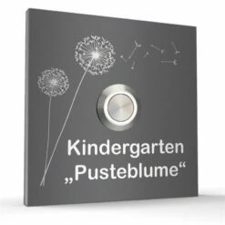 Türklingel Edelstahl 80x80mm Design Klingelplatte Klingelschild Pusti -Türschilder aus Edelstahl Geschäft tuerklingel edelstahl 80x80mm design klingelplatte klingelschild pusti4