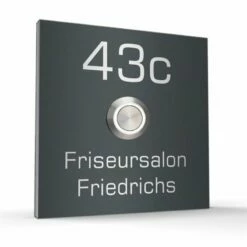 Türklingel Edelstahl 80x80mm Klingelplatte Klingelschild -Türschilder aus Edelstahl Geschäft tuerklingel edelstahl 80x80mm klingelplatte klingelschild2