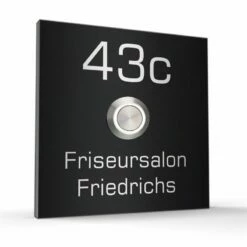 Türklingel Edelstahl 80x80mm Klingelplatte Klingelschild -Türschilder aus Edelstahl Geschäft tuerklingel edelstahl 80x80mm klingelplatte klingelschild3