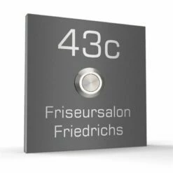 Türklingel Edelstahl 80x80mm Klingelplatte Klingelschild -Türschilder aus Edelstahl Geschäft tuerklingel edelstahl 80x80mm klingelplatte klingelschild4