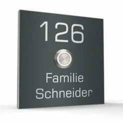 Türklingel Edelstahl 90x90mm Klingelplatte Klingelbrett -Türschilder aus Edelstahl Geschäft tuerklingel edelstahl 90x90mm klingelplatte klingelbrett2