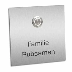 Türklingel Edelstahl Klingelplatte 100x100mm