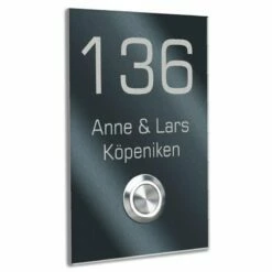 Türklingel Edelstahl Mit 35mm LED Taster 110x160 Mm -Türschilder aus Edelstahl Geschäft tuerklingel edelstahl mit 35mm led taster 110x160 mm3