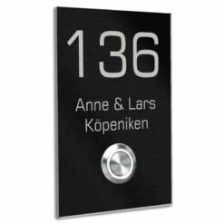 Türklingel Edelstahl Mit 35mm LED Taster 110x160 Mm -Türschilder aus Edelstahl Geschäft tuerklingel edelstahl mit 35mm led taster 110x160 mm4