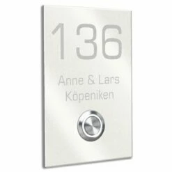 Türklingel Edelstahl Mit 35mm LED Taster 110x160 Mm -Türschilder aus Edelstahl Geschäft tuerklingel edelstahl mit 35mm led taster 110x160 mm5