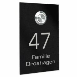Türklingel Edelstahl Mit 35mm LED Taster 110x160mm -Türschilder aus Edelstahl Geschäft tuerklingel edelstahl mit 35mm led taster 110x160mm4