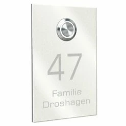 Türklingel Edelstahl Mit 35mm LED Taster 110x160mm -Türschilder aus Edelstahl Geschäft tuerklingel edelstahl mit 35mm led taster 110x160mm5