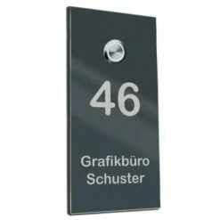 Türklingel Edelstahl Mit 35mm LED Taster 135x280 Mm -Türschilder aus Edelstahl Geschäft tuerklingel edelstahl mit 35mm led taster 135x280 mm3