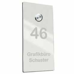 Türklingel Edelstahl Mit 35mm LED Taster 135x280 Mm -Türschilder aus Edelstahl Geschäft tuerklingel edelstahl mit 35mm led taster 135x280 mm5