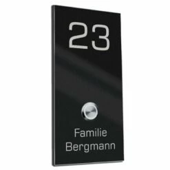 Türklingel Edelstahl Mit 35mm LED Taster 135x280mm -Türschilder aus Edelstahl Geschäft tuerklingel edelstahl mit 35mm led taster 135x280mm4