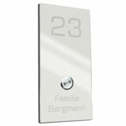 Türklingel Edelstahl Mit 35mm LED Taster 135x280mm -Türschilder aus Edelstahl Geschäft tuerklingel edelstahl mit 35mm led taster 135x280mm5