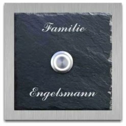 Türklingel Edelstahl Mit Schiefer 120x120mm