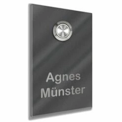 Türklingel Klingelplatte Pfostenklingel 50x80mm Tiggy2 -Türschilder aus Edelstahl Geschäft tuerklingel klingelplatte pfostenklingel 50x80mm tiggy25