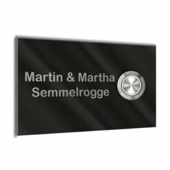 Türklingel Klingelplatte Pfostenklingel 80x50mm Tiggy4 -Türschilder aus Edelstahl Geschäft tuerklingel klingelplatte pfostenklingel 80x50mm tiggy43