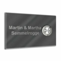 Türklingel Klingelplatte Pfostenklingel 80x50mm Tiggy4 -Türschilder aus Edelstahl Geschäft tuerklingel klingelplatte pfostenklingel 80x50mm tiggy45