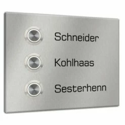 Türklingel Mehrfamilienhaus 140x110mm Edelstahl
