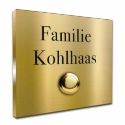 Türklingel Messing 110x90mm 4mm Stärke Der Klingelplatte Typ1