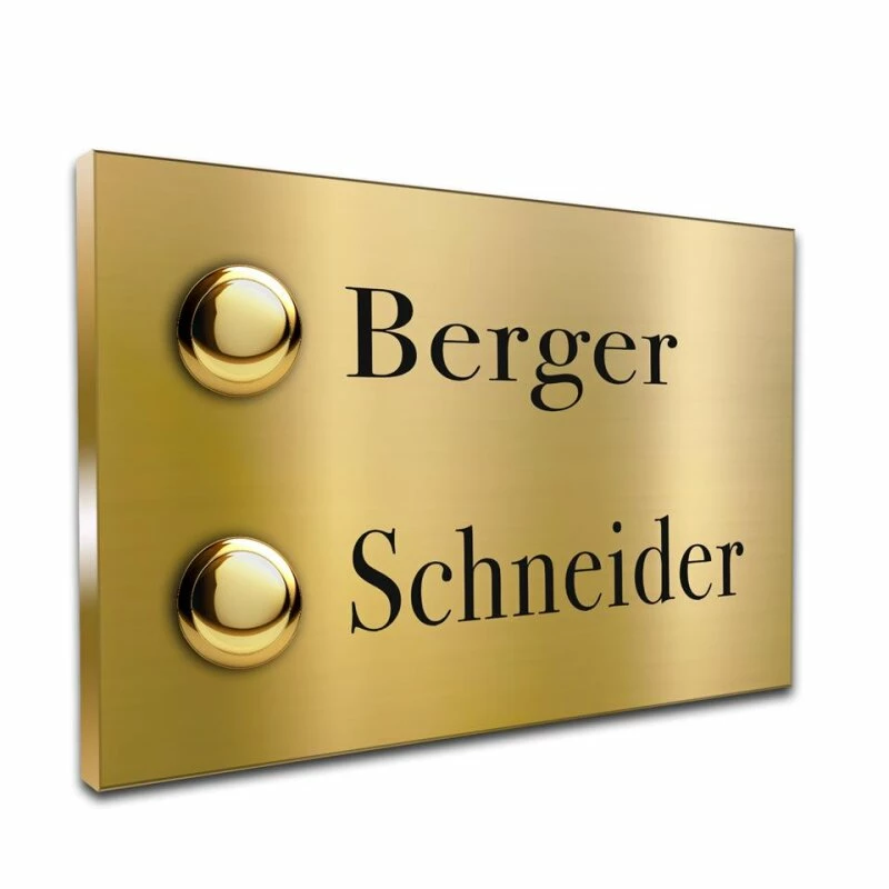 Türklingel Messing 140x90mm 4mm Stärke Zweifamilien 1 Türklingel Messing 140x90mm 4mm Stärke Zweifamilien