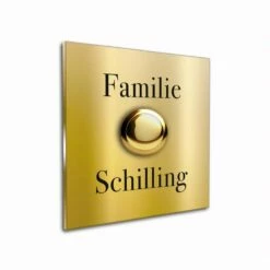 Türklingel Messing 70x70mm 4mm Stärke Der Klingelplatte