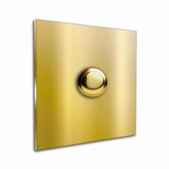 Türklingel Messing 80x80mm 4mm Stärke Ohne Beschriftung