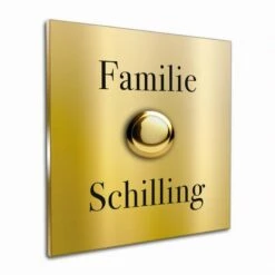 Türklingel Messing 90x90mm 4mm Stärke Der Klingelplatte